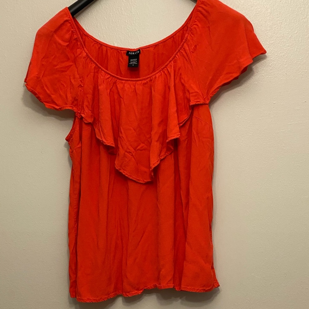 Gorgeous Coral Torrid Top -size 2 - Picture 4 of 6